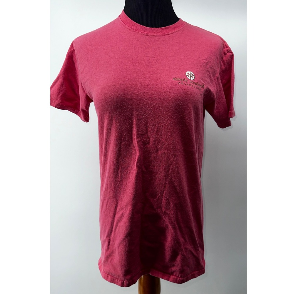 Simply Southern Collection Dog Graphic T-Shirt Womens Small Pink